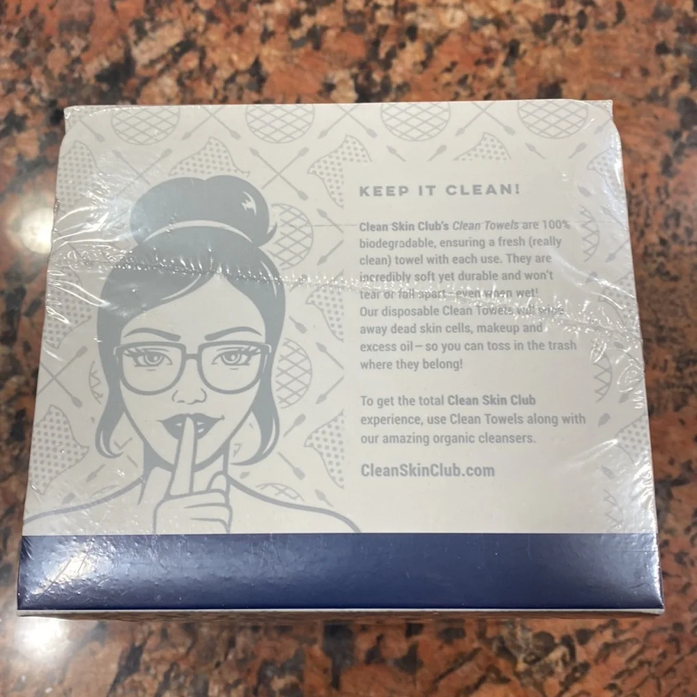 Clean skin club clean towels biodegradable extremely soft 50 count NIB - Picture 6 of 7